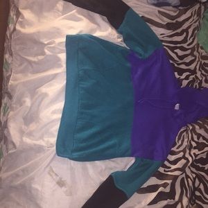 A dark multi colored hoodie ❤️